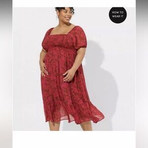 Torrid Red Midi Dress